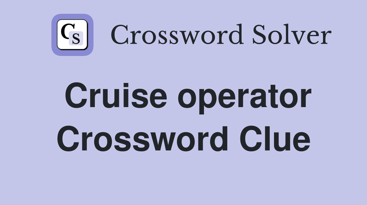 tour operator crossword